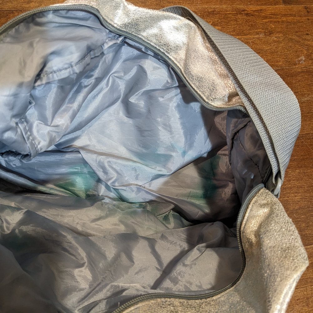 Silver Metallic Tote Bag